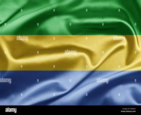 Flag of Gabon Stock Photo - Alamy