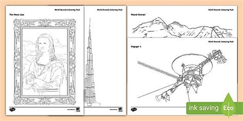 World Records Colouring Pages (teacher made) - Twinkl