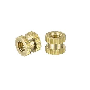 uxcell Knurled Threaded Insert, M2 x 3mm (L) x 3.2mm (OD) Female Thread ...