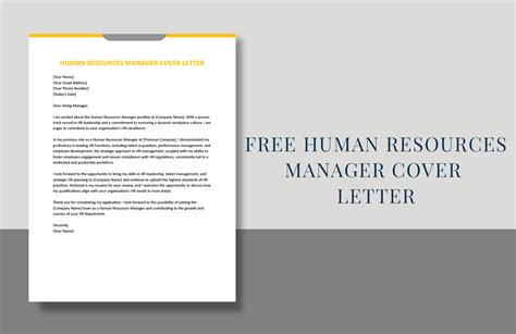 Human Resources Manager Cover Letter in Word, Google Docs - Download | Template.net