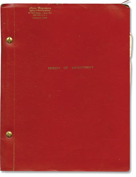 Period of Adjustment (Original script for the 1960 play) von Tennessee ...