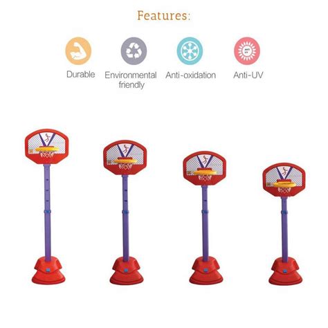 Buy Ok Play Adjustable Basket Ball Set, Red, Ages 5 to 10 years Online ...