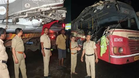 Five injured after truck carrying parts of plane hits KSRTC bus ...