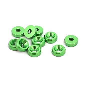 SJT® M2 Aluminium Alloy Cup Head Engine Bay Fender Bumper Washer Green ...