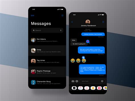 Imessage Dark Mode Template