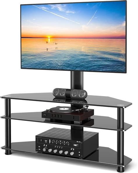 Amazon.com: TAVR Furniture Swivel Floor TV Stand with Table for 32-70 ...
