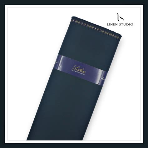 Luthai 100% Luxury Cotton Satin Shirting - Dark Greenish Blue (NEW ...