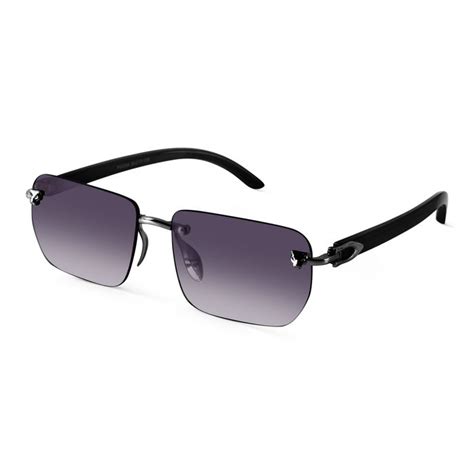Buy Raze Purple Rimless Rectangle Sunglasses - Woggles