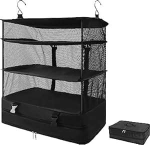 Dhadh Portable Hanging Travel Shelves Bag Packing Cube Organizer ...