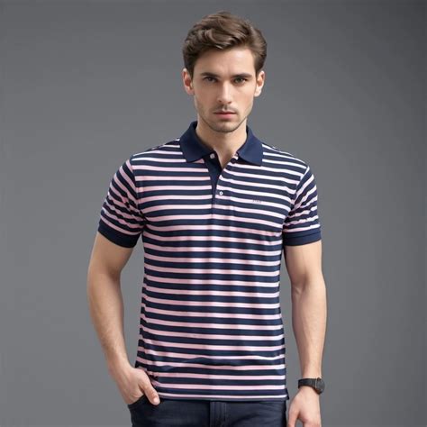 Striped Polo Collar T-shirt Manufacturer in Bangladesh | PRiTOMTEX