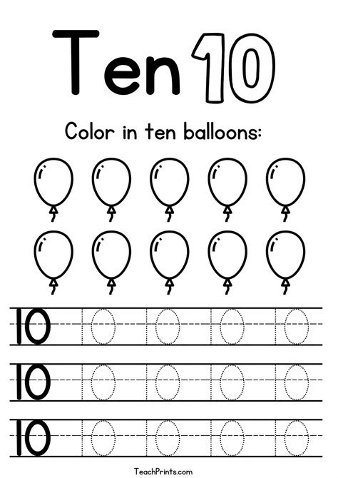 Number 5 Tracing Worksheets - Free Printables - Teach Prints