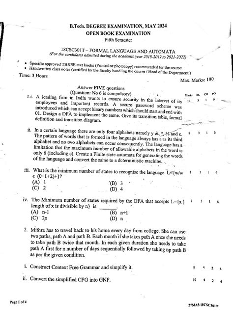 New Document(19) - fla previous year question paper - B. DEGREE ...
