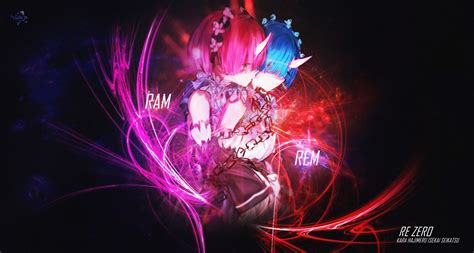 Ram and Rem 4K Ultra HD Wallpaper - Re:ZERO Art | 5000x2676 | Wallpaper ...