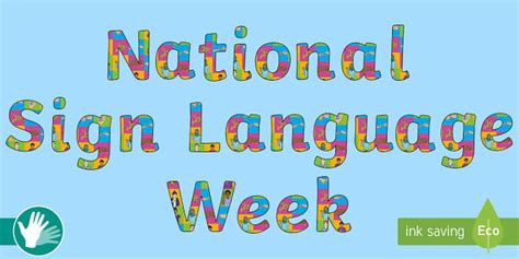 National Sign Language Week Display Lettering (teacher made)