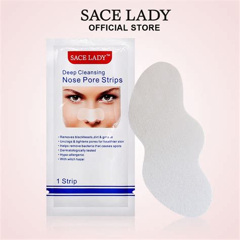 SACE LADY Deep Cleaning Nose Strip Blackhead Remover Clean Nose Pore Facial Peel Off Mask ...