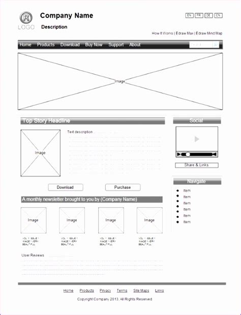 Excel Wireframe Examples 的图像结果