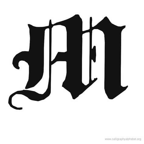 Calligraphy Alphabet Old English M | Graffiti lettering fonts ...