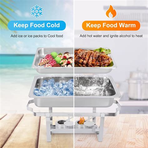 Nova Microdermabrasion Chafing Dish Buffet Set 9 Qt Stainless Steel ...