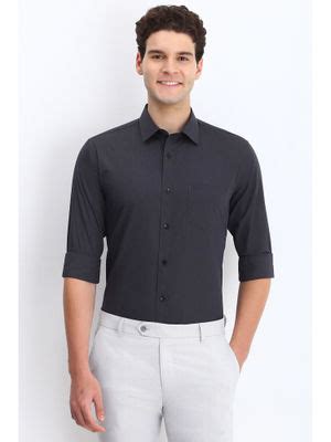 Buy Allen Solly Men Grey Slim Fit Stripe Full Sleeves Formal Shirts (38 ...