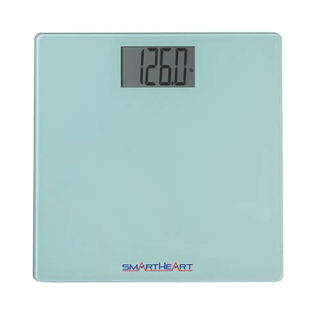 SmartHeart Digital Weight Scale | 438 lbs / 199 kg Capacity | Tempered ...