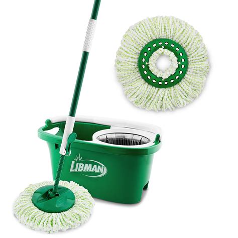Libman Tornado Spin Mop System Plus 1 Refill Head | Mop and Bucket with ...