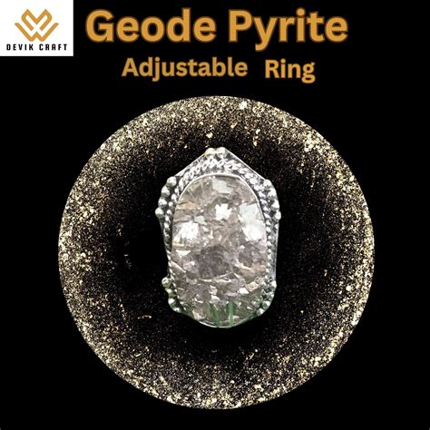 Geode Pyrite Ring – DevikCraft