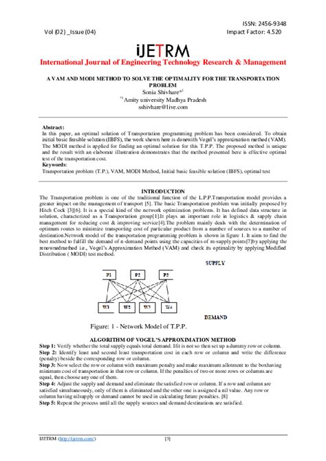Image result for Modi Method Transportation Problem PDF