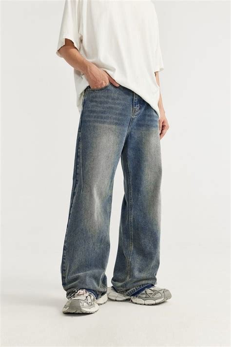 Raw Fringed Washed Baggy Jeans – Offduty India