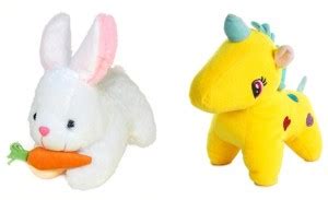 Bakku Toys Teddy bear White Rabbit Yellow unicorn soft toys - 28 cm ...