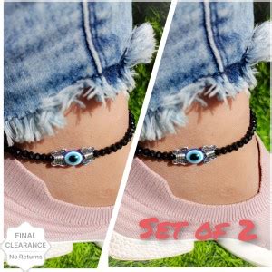 MS ENTERPRISE Anklet, Evil Eye Anklet, Butterfly Anklet, 376 Brass ...