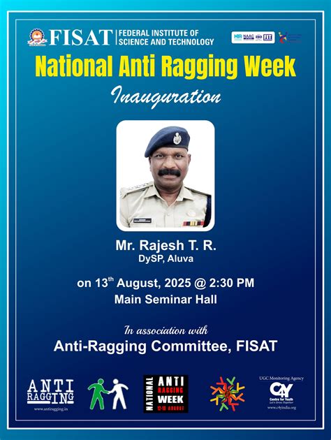 National Anti Ragging Week Activities Inauguration | FISAT | Federal ...