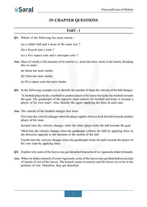 NCERT Solutions for Class 9 Science chapter 9 - Force and Laws of ...