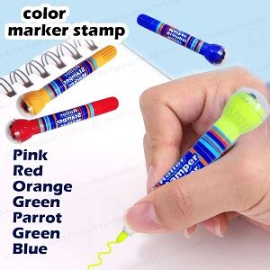 FunBlast 2 In 1 Roller Stamper Marker Round, Multicolor : Amazon.in ...