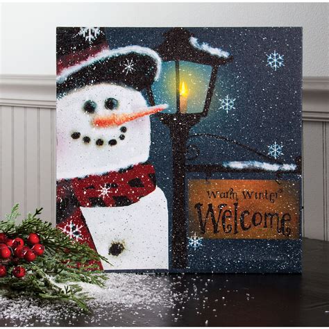 Snowman Canvas Painting at PaintingValley.com | Explore collection of ...