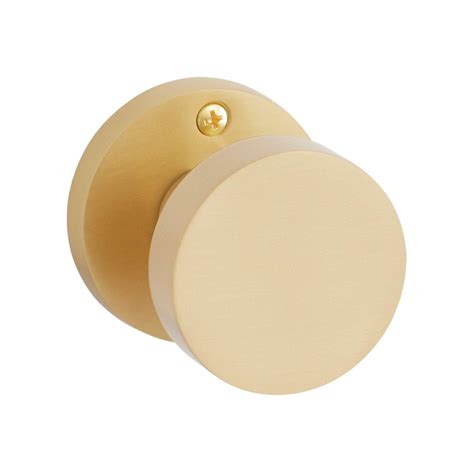 Moceri Solid Brass Dummy Interior Door Knob - No Backset - Satin Brass ...
