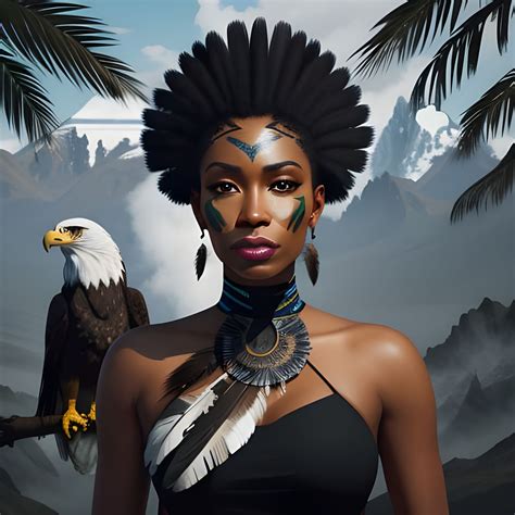 "Double Exposure" paintings featuring Black women eagle feathers facing ...
