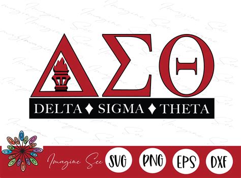 Delta Sigma Theta Sorority Svg Greek Letters PNG DST Greek | Etsy