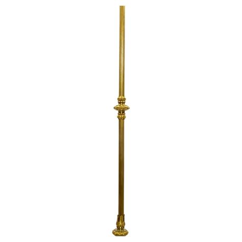 Italian Gilt Brass / Marble Base Floor Lamp