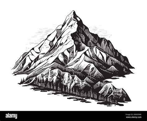 Mountains hand drawn sketch illustration Beautiful nature Stock Vector Image & Art - Alamy