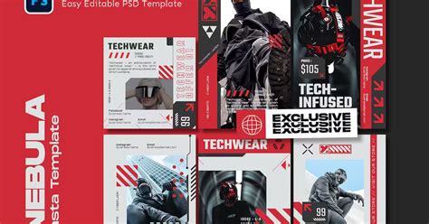Nebula Techwear Instagram Template — Teletype