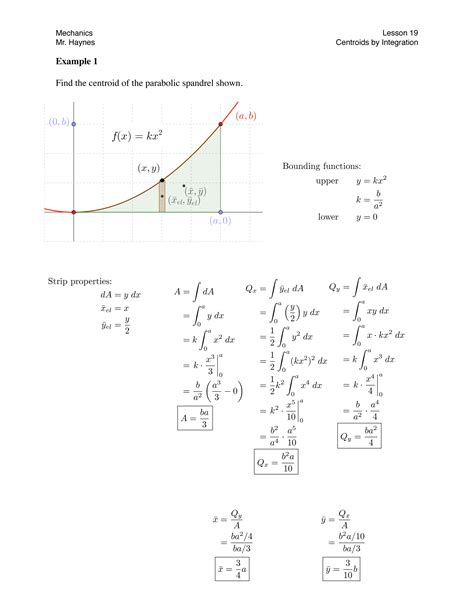 Determination of Centroids by Integration · Mechanics