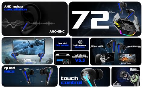 Nu Republic Cyberstud X4 Firefly TWS Earbuds with 72hr Playtime,13mm ...