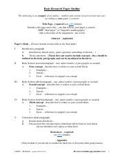 Image result for College Paper Outline Example