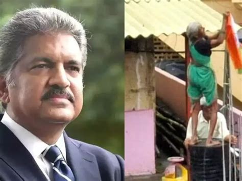 Anand Mahindra Shares Pic Of Elderly Couple Hoisting Indian Flag