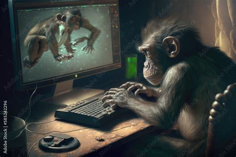 Image result for Monkey Using Computer