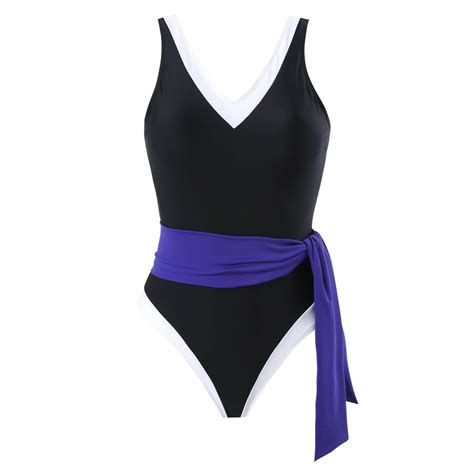 Bouanq One Piece Bathing Suit for Women Cute Modest Swimsuit Full ...