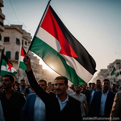 Palestinian Flag Display | Stable Diffusion Online