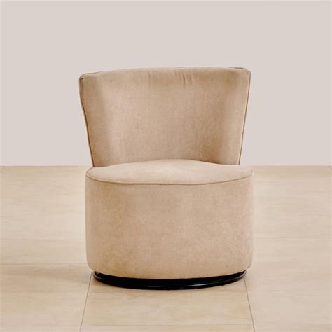 Buy (Refurbished) Noa Fabric Rotating Accent Chair - Beige from Home ...