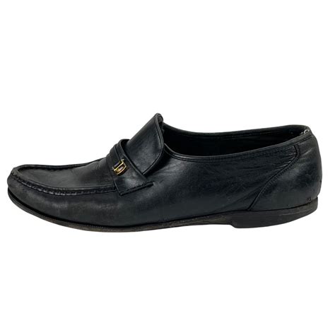 Fendi Mens Loafer Dress Shoes Black Moc Toe Low Top S… - Gem