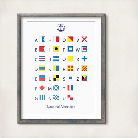 Set of Three - Nautical Flag Alphabet, Nautical Flag Numbers, and ...